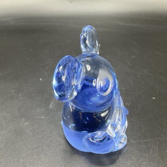 1980s Blue Glass Koala Bear Figurine Paperweight Glassware Whimsical Figure - Picture 6 of 10